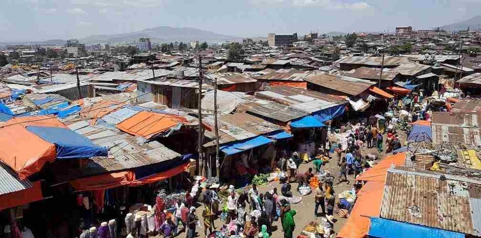 Mercato market in Addis Ababa during a half day city tour experience