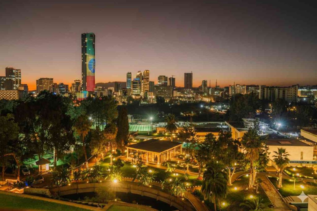 Addis Ababa skyline featuring the tallest building introducing Addis Ababa city trips